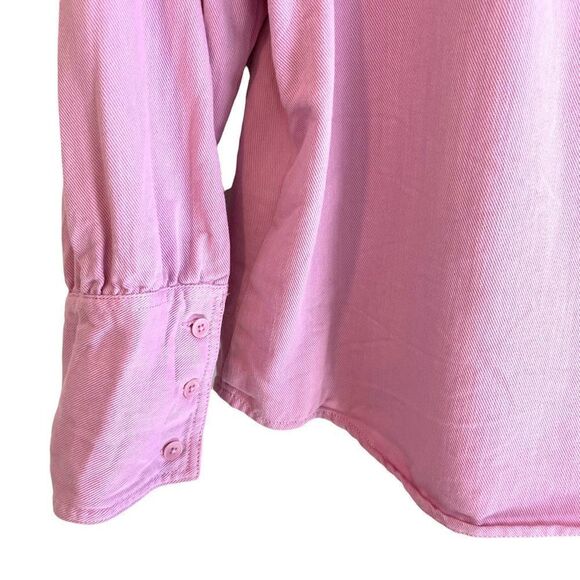 J Crew Point Sur Pastel Pink Shacket Top Lyocell Cotton Blend - Picture 10 of 11